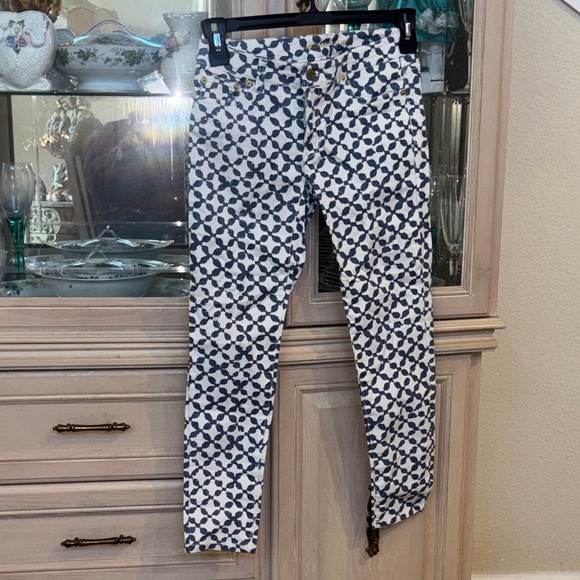 Michael Kors Denim - Michael Kors White and Blue Skinny Jeans